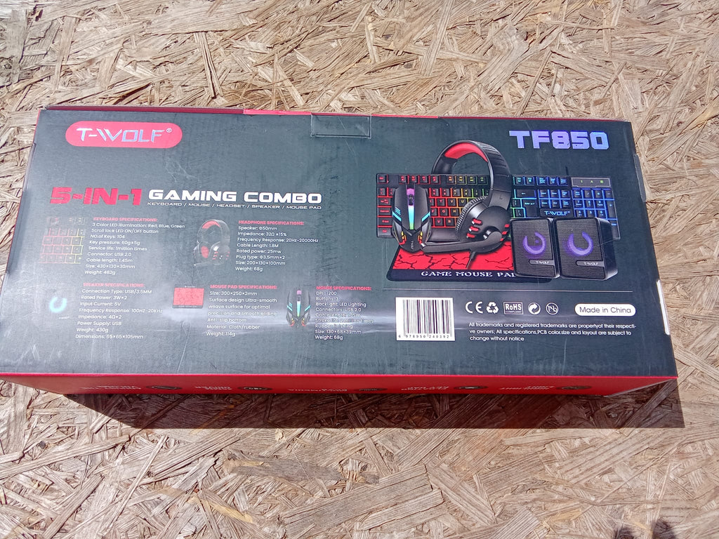 Combo 5 em 1 T-WOLF TF850: Alta Performance para Jogar e Trabalhar